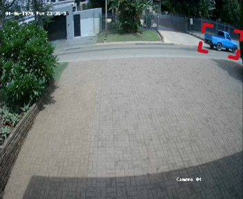 A bakkie detected at the gate